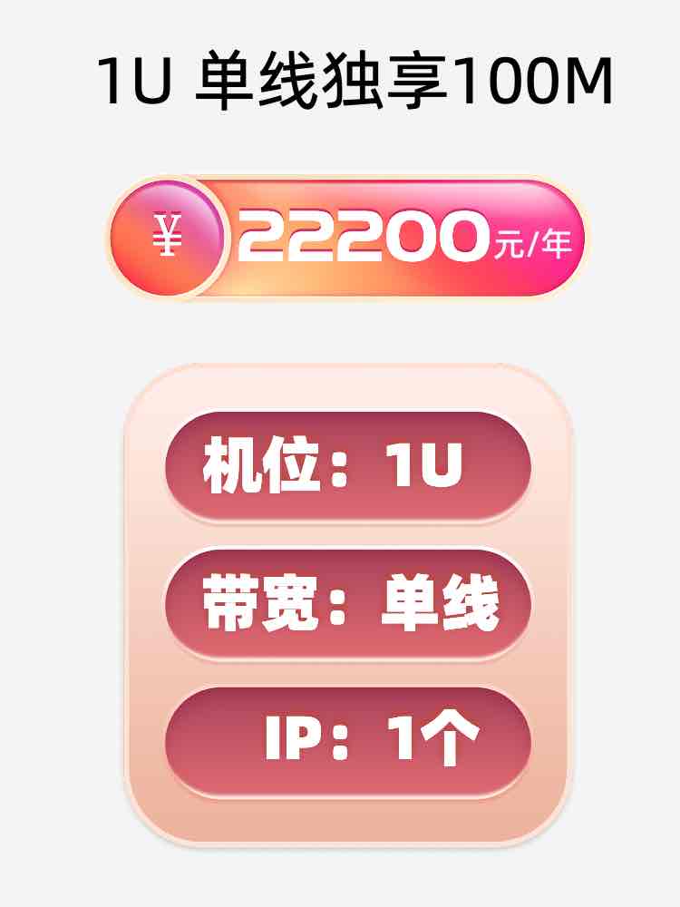 宜昌单线100M服务器托管价格